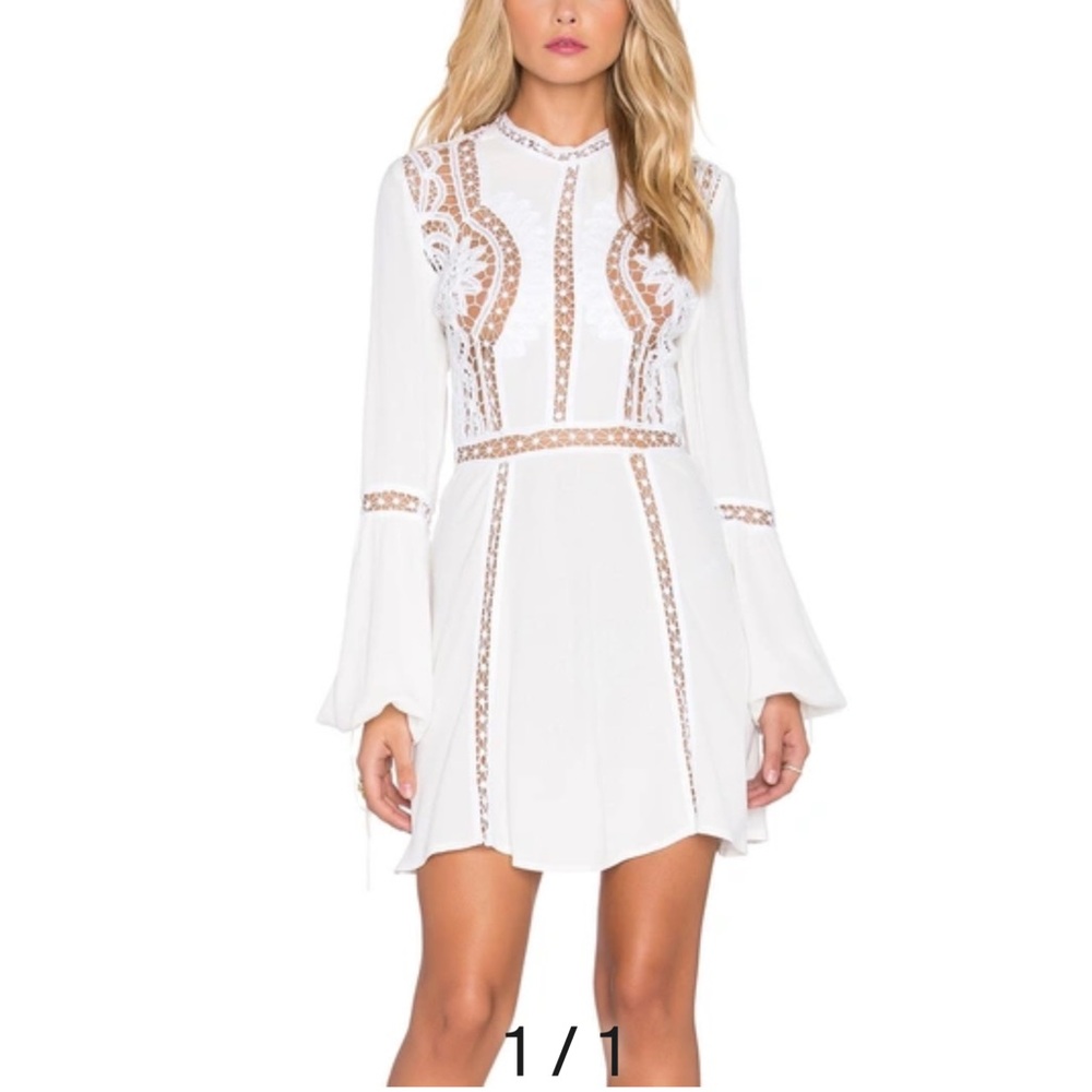 White Lace Detail Dress